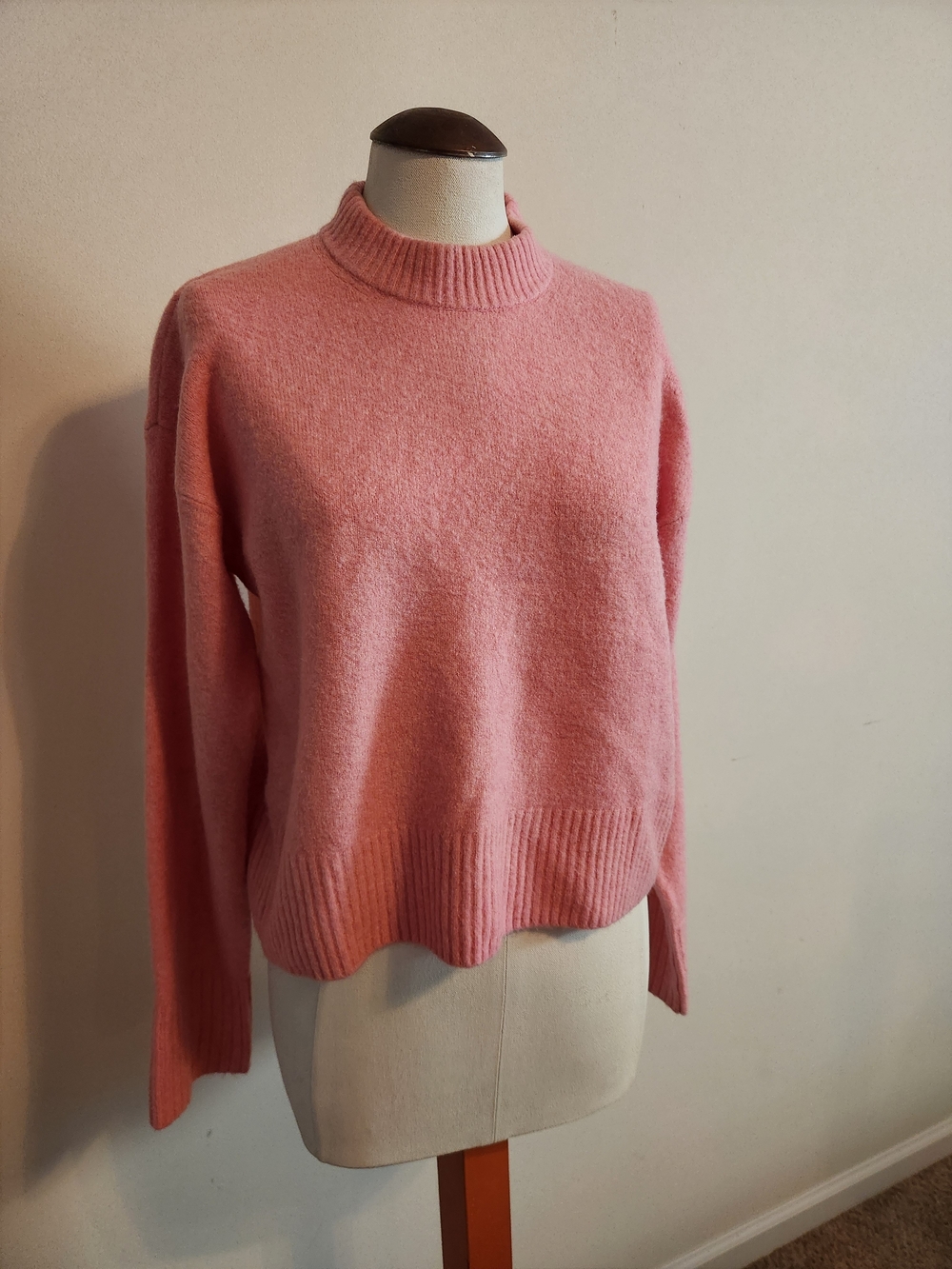 J. Crew Pink Mock Neck Sweater
